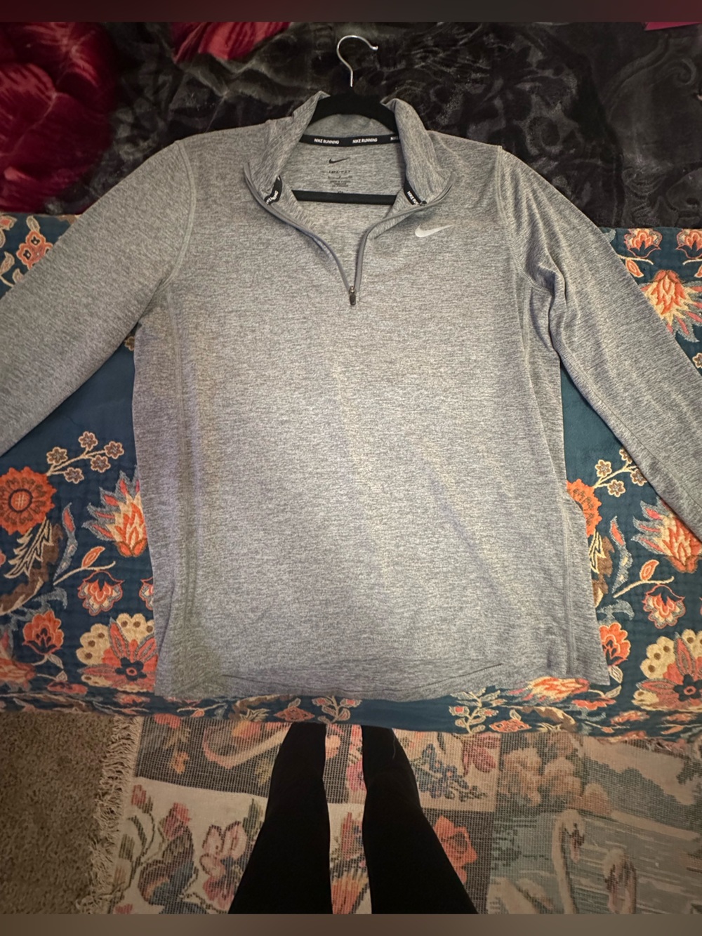 Nike Women’s Light Gray Quarter-Zip Pullover